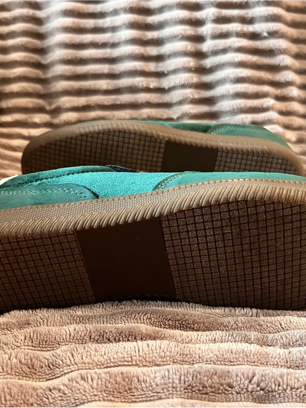 Steve Madden Green Suede Sneakers with White Laces